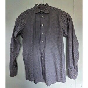 Eton Shirt Mens 42 16.5 Contemporary Checkered Long Sleeve Dress Office Business